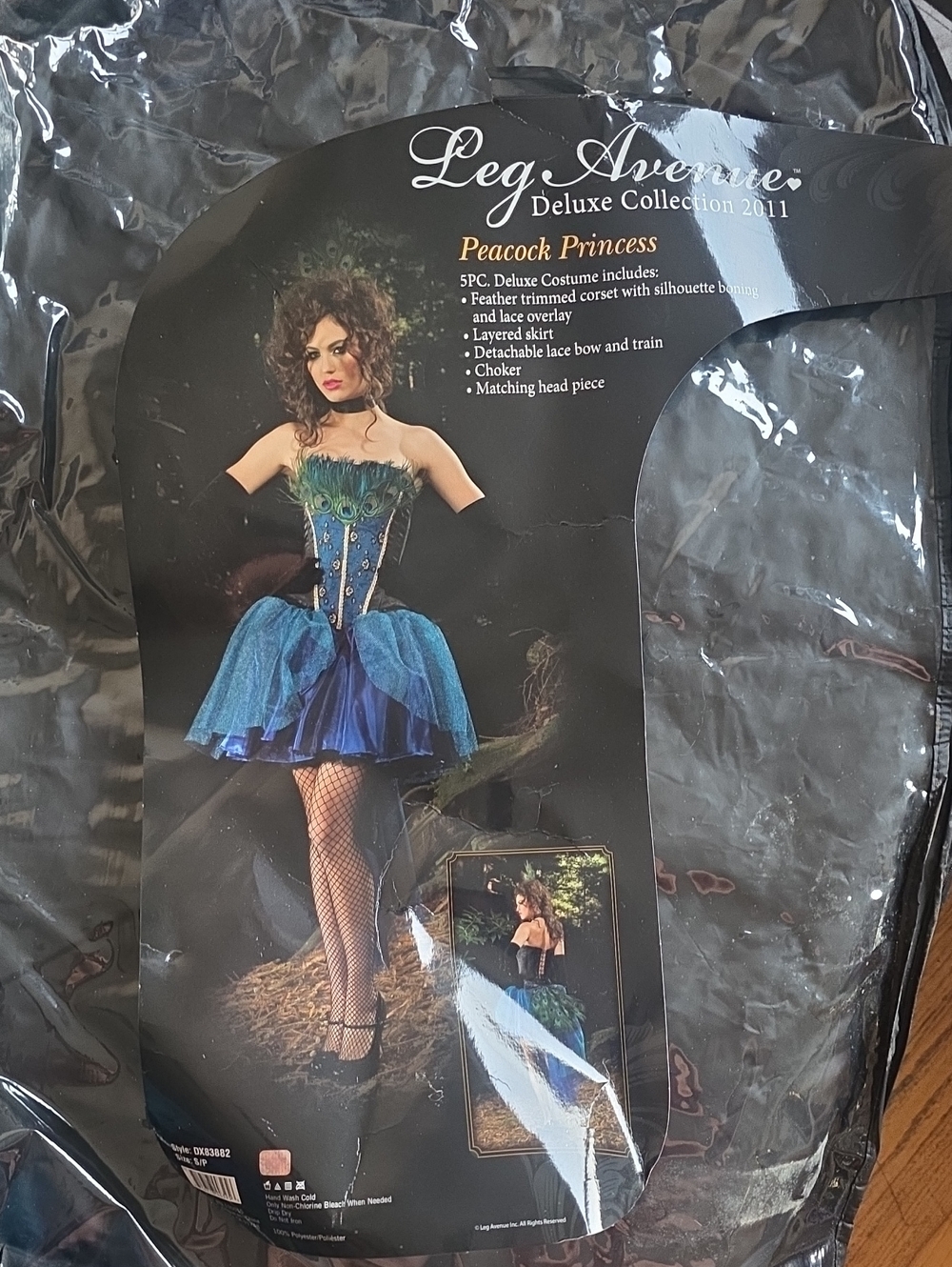Leg Avenue Peacock Princess Women Costume - Blue & Green